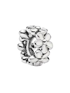 New White Daisy Flower Spacer Charm